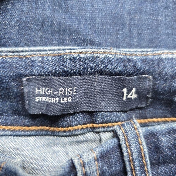 J.Jill Denim High Rise Straight Leg Jeans Size 14 - Picture 12 of 14